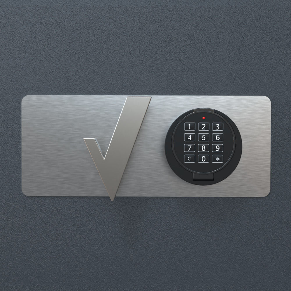 Close-up elektronisch codeslot op de Salvus Bologna 67 ELO