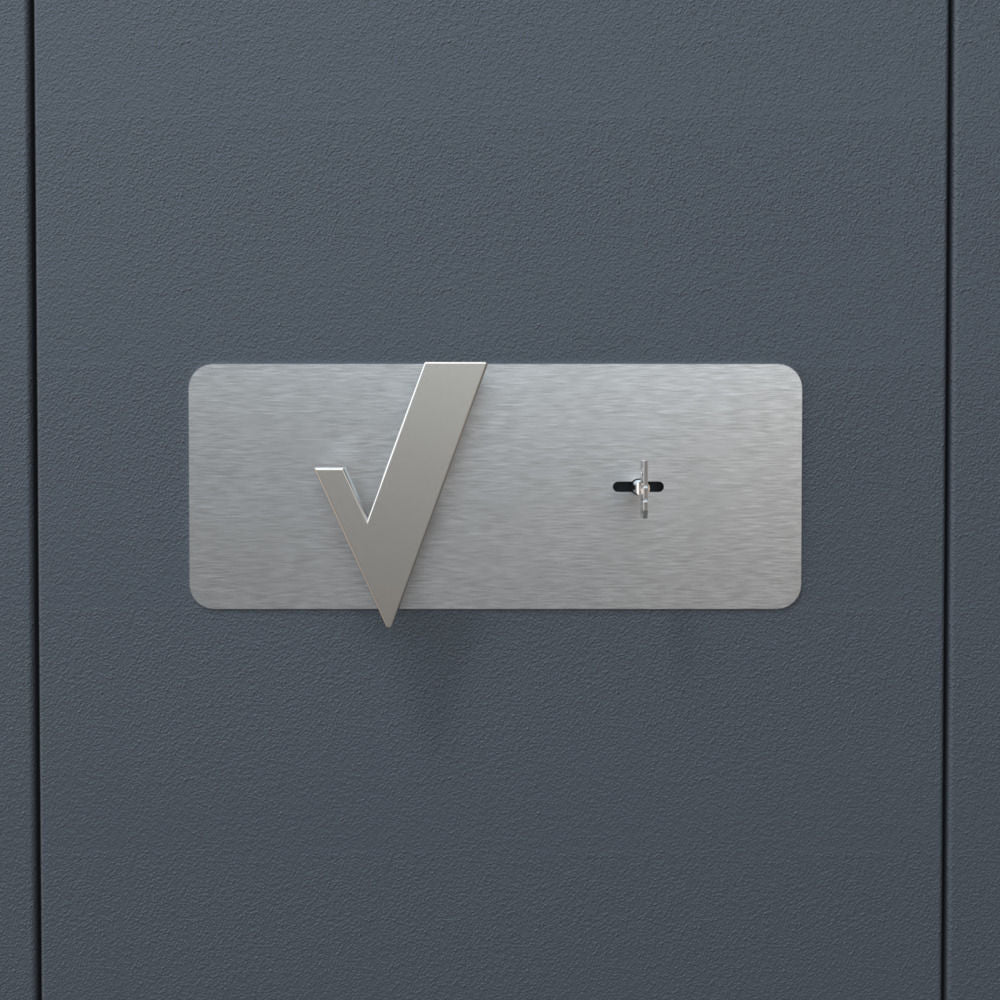 Close-up EN 1300 dubbelbaard sleutelslot op de Salvus Milano 6